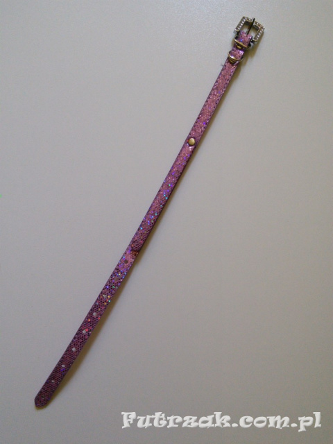 Obroża brokatowa/fioletowa/33cm Obroża brokatowa/fioletowa/33cm