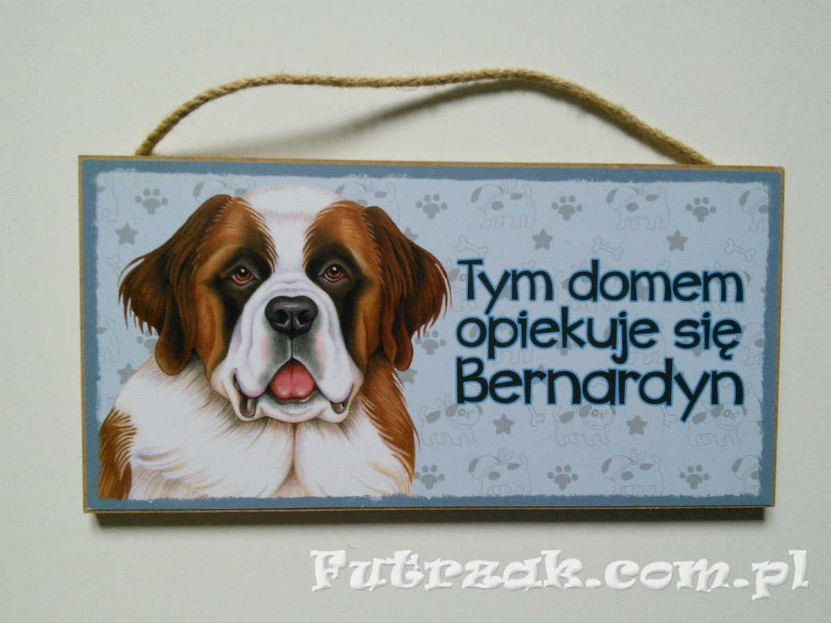 Tabliczka drewniana z motywem i napisem-Bernardyn Tabliczka drewniana z motywem i napisem-Bernardyn