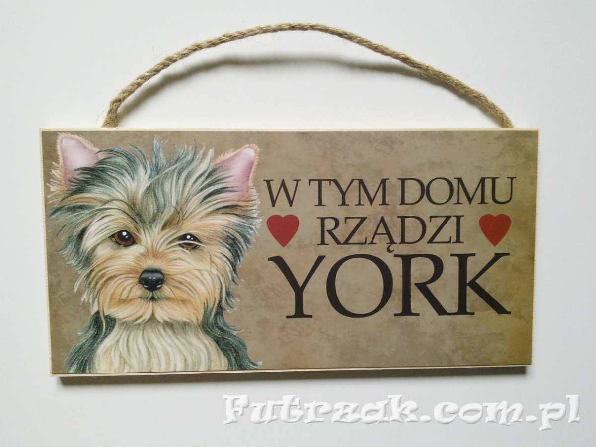 Tabliczka drewniana z motywem i napisem-York Tabliczka drewniana z motywem i napisem-York