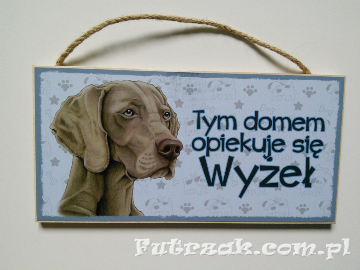 Tabliczka drewniana z motywem i napisem-Wyżeł Tabliczka drewniana z motywem i napisem-Wyżeł