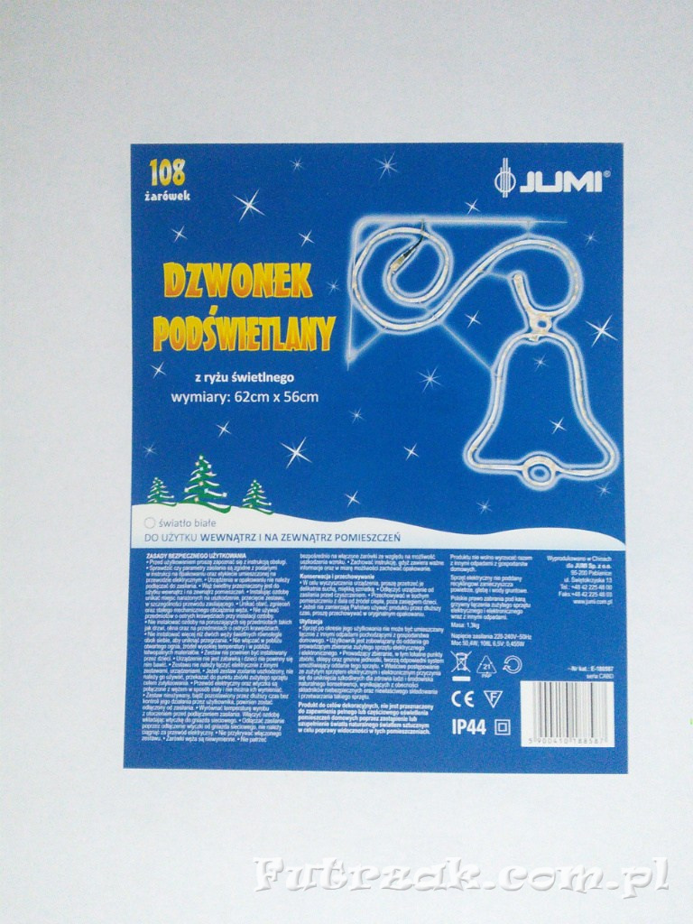 Dzwonek podświetlany z ryżu świetlnego/108 żarówek Dzwonek podświetlany z ryżu świetlnego/108 żarówek