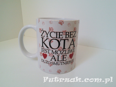 Kubek ceramiczny z motywem-Kot Czarny Kubek ceramiczny z motywem-Kot Czarny
