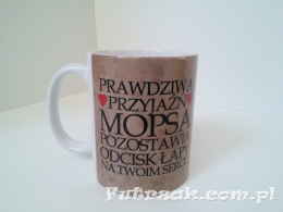 Kubek ceramiczny z motywem-Mops