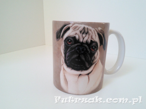 Kubek ceramiczny z motywem-Mops Kubek ceramiczny z motywem-Mops
