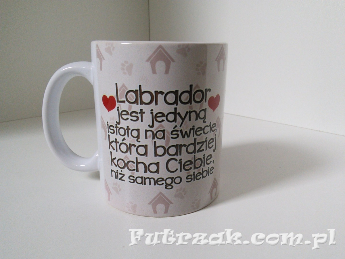 Kubek ceramiczny z motywem-Labrador Kubek ceramiczny z motywem-Labrador