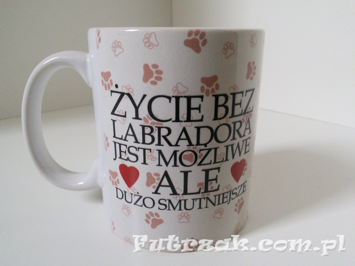 Kubek ceramiczny z motywem-Labrador Kubek ceramiczny z motywem-Labrador