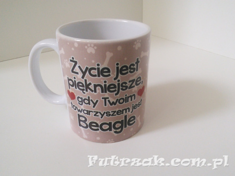 Kubek ceramiczny z motywem-Beagle Kubek ceramiczny z motywem-Beagle