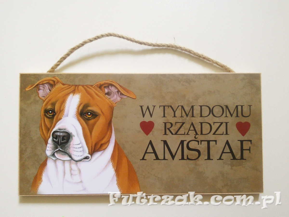 Tabliczka drewniana z motywem i napisem-Amstaf Tabliczka drewniana z motywem i napisem-Amstaf