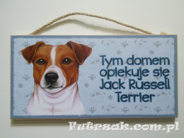 Tabliczka drewniana z motywem i napisem-Jack Russell Terrier