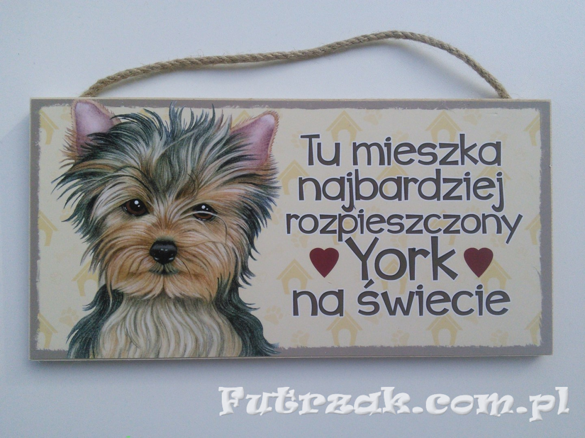 Tabliczka drewniana z motywem i napisem-York Tabliczka drewniana z motywem i napisem-York