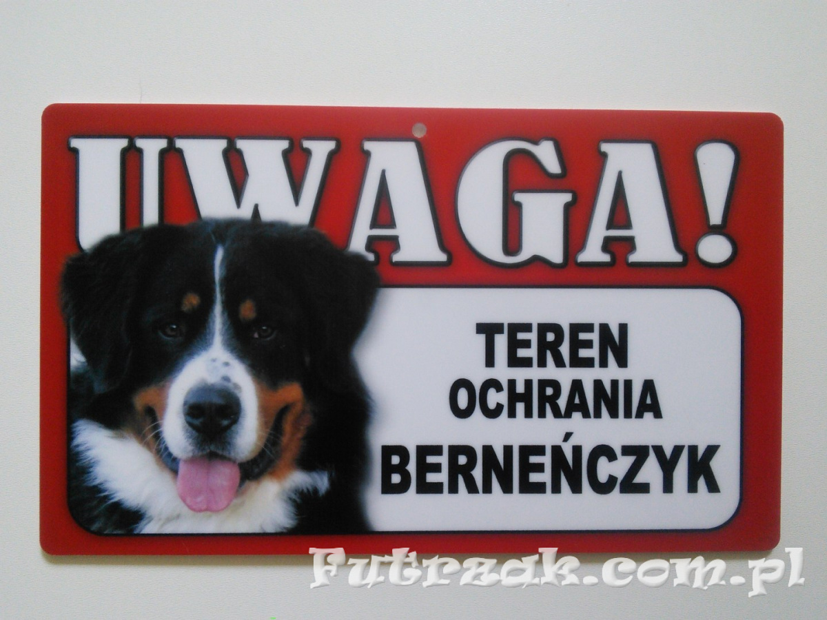 Tabliczka ostrzegawcza-"...TEREN OCHRANIA BERNEŃCZYK" Tabliczka ostrzegawcza-"...TEREN OCHRANIA BERNEŃCZYK"