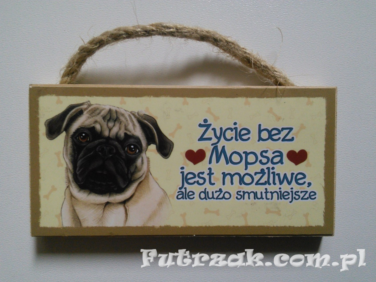 Tabliczka z magnesem-Mops Tabliczka z magnesem-Mops