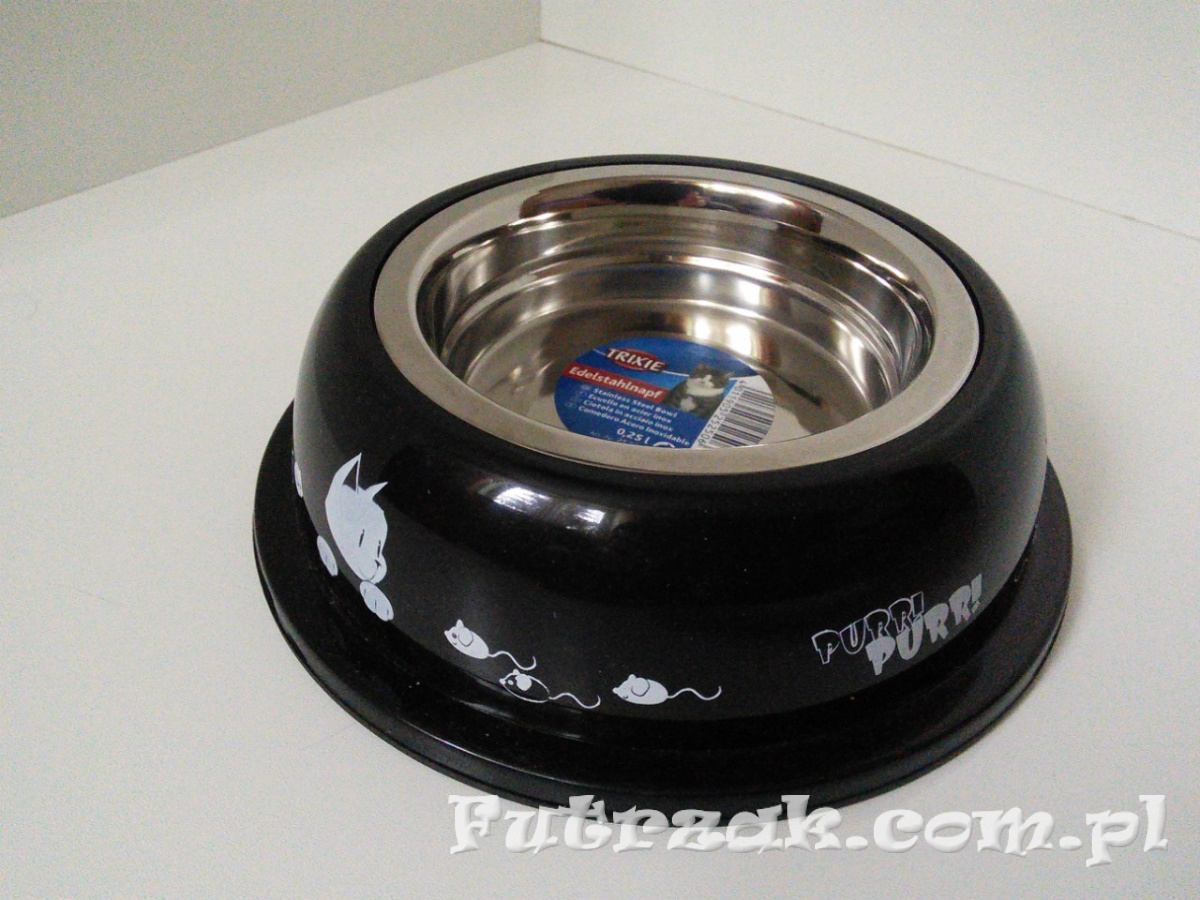 Miska metalowa z motywem "PURR!"-TX 25250 Miska metalowa z motywem "PURR!"-TX 25250