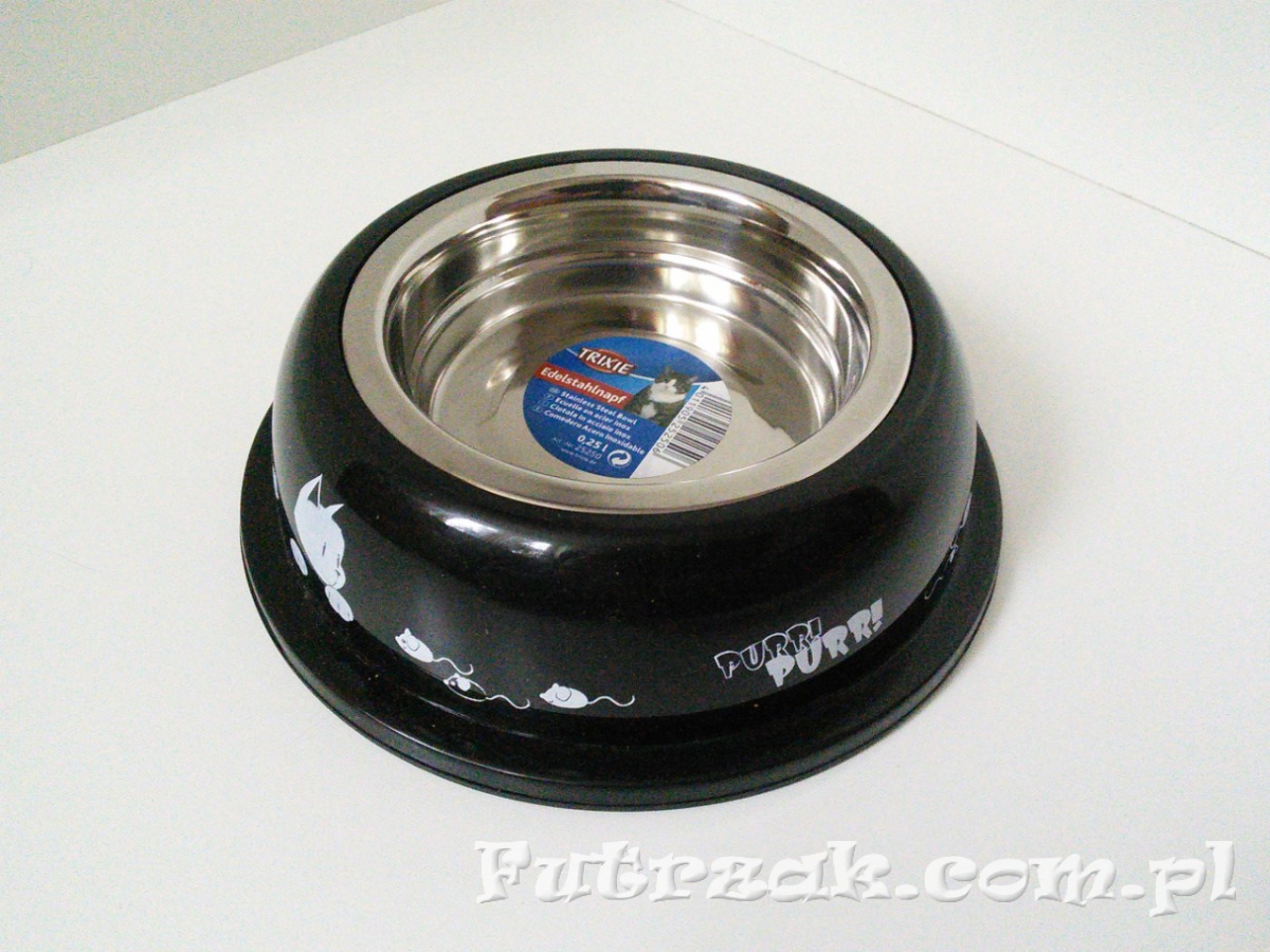 Miska metalowa z motywem "PURR!"-TX 25250 Miska metalowa z motywem "PURR!"-TX 25250