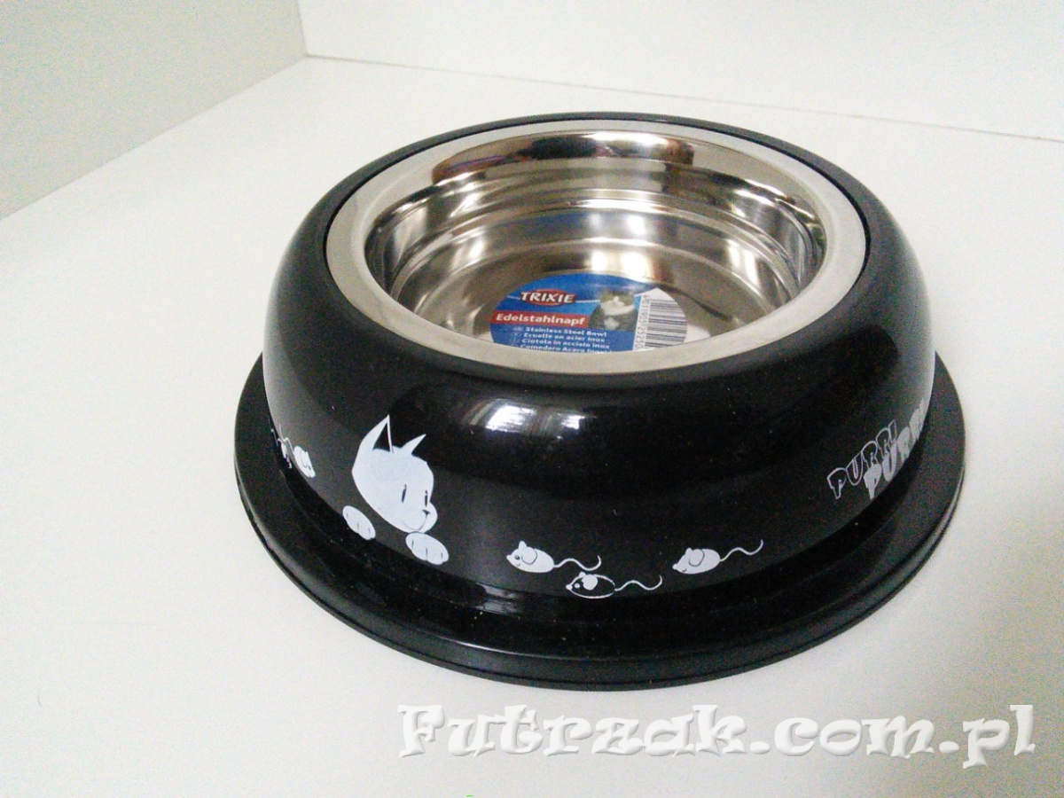 Miska metalowa z motywem "PURR!"-TX 25250 Miska metalowa z motywem "PURR!"-TX 25250