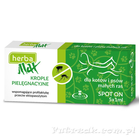 Krople Herba Max dla psa i kota/5x1 ml