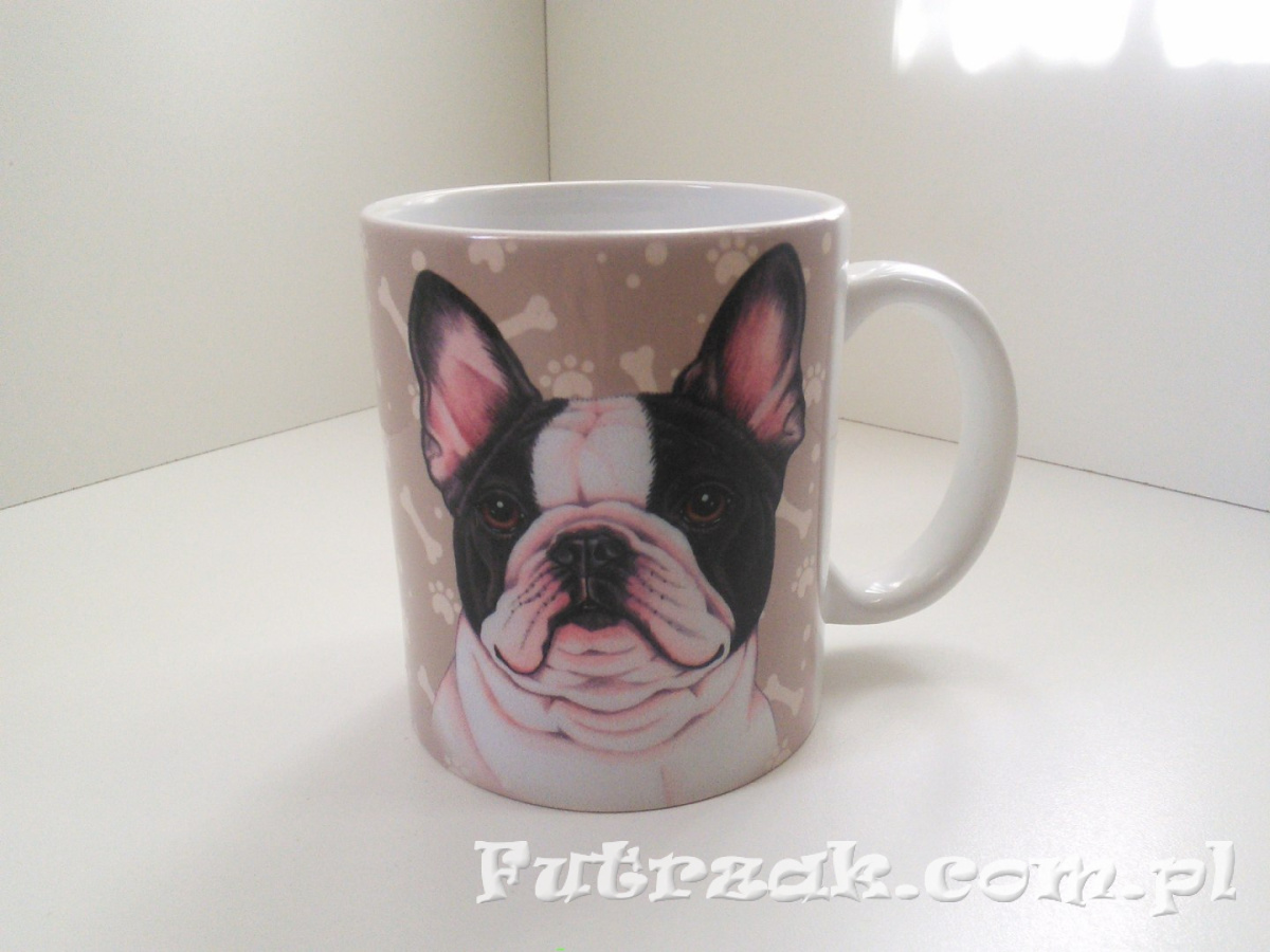 Kubek ceramiczny z motywem-Buldog Kubek ceramiczny z motywem-Buldog