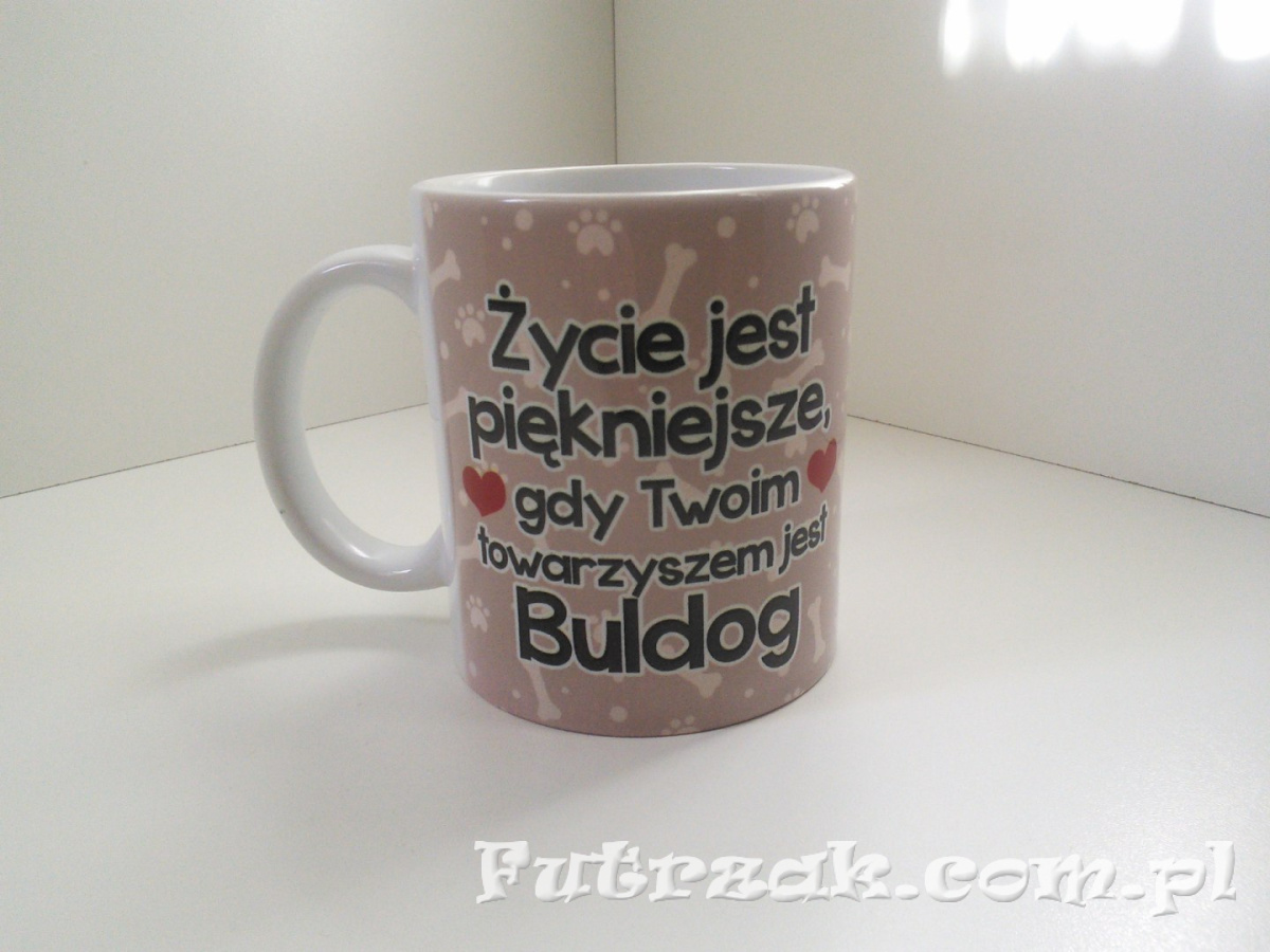 Kubek ceramiczny z motywem-Buldog Kubek ceramiczny z motywem-Buldog