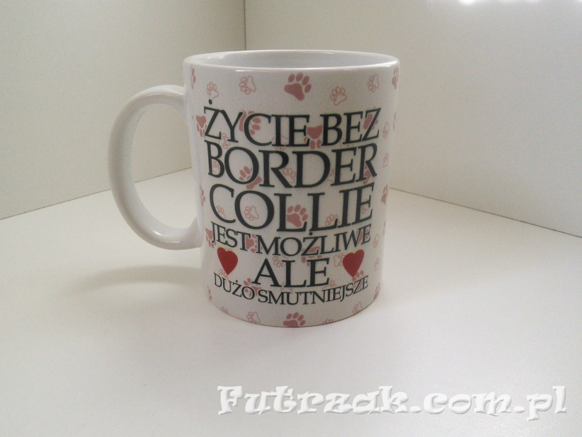 Kubek ceramiczny z motywem-Border Collie Kubek ceramiczny z motywem-Border Collie