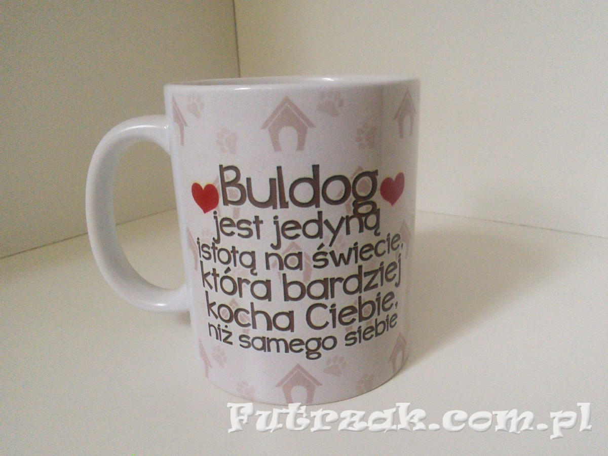 Kubek ceramiczny z motywem-Buldog Kubek ceramiczny z motywem-Buldog