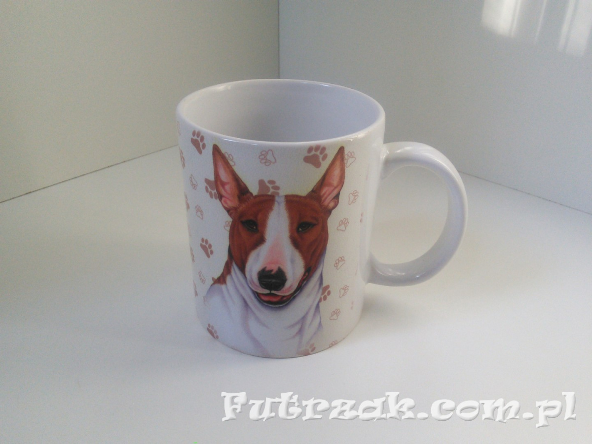 Kubek ceramiczny z motywem-Bulterier Kubek ceramiczny z motywem-Bulterier