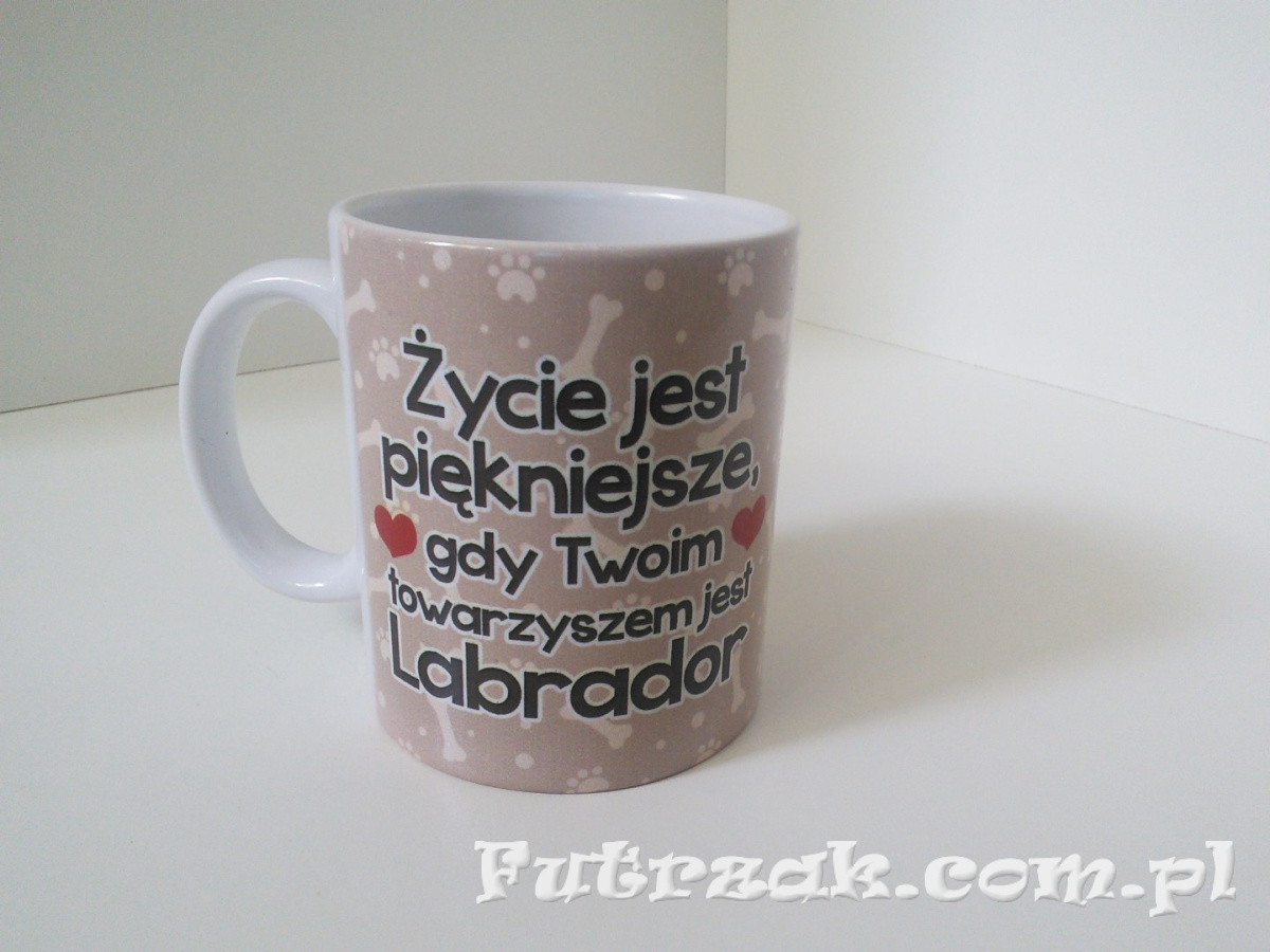 Kubek ceramiczny z motywem-Labrador Kubek ceramiczny z motywem-Labrador