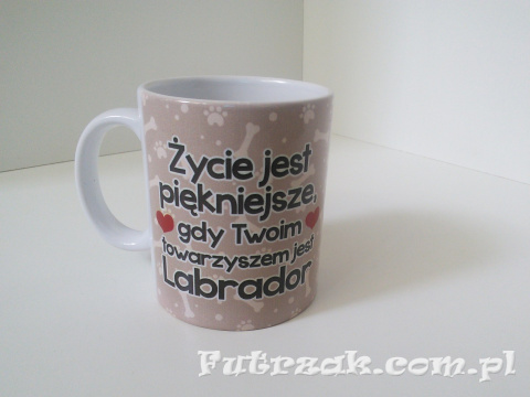 Kubek ceramiczny z motywem-Labrador Kubek ceramiczny z motywem-Labrador
