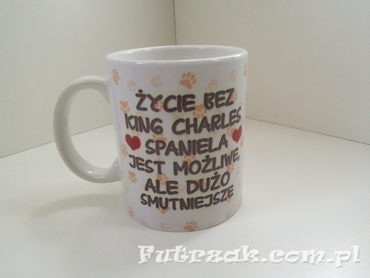 Kubek ceramiczny z motywem-King Charles Spaniel Kubek ceramiczny z motywem-King Charles Spaniel