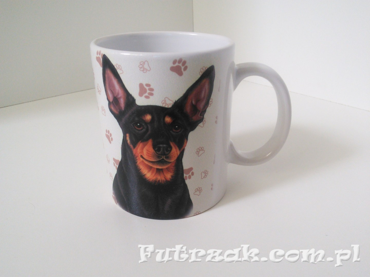 Kubek ceramiczny z motywem-Pinczer Kubek ceramiczny z motywem-Pinczer
