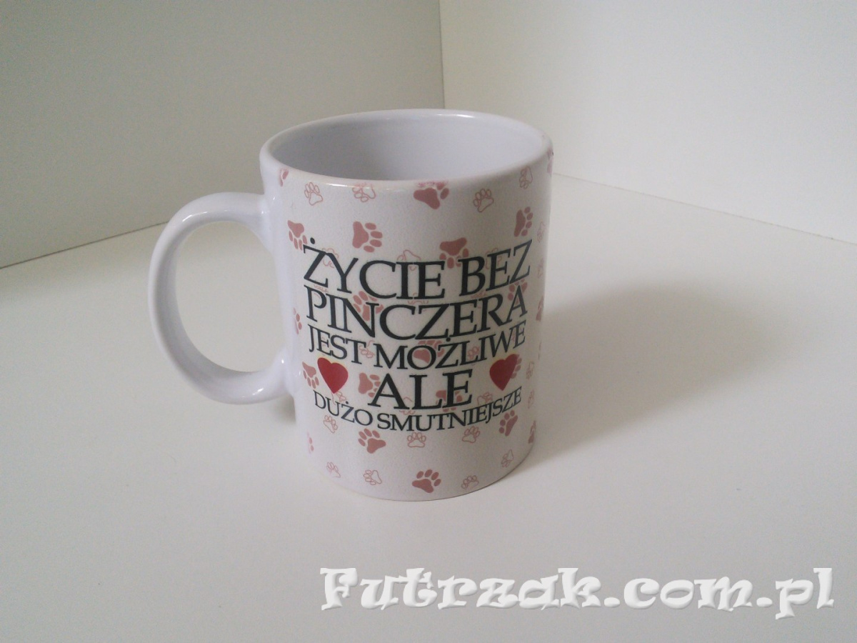 Kubek ceramiczny z motywem-Pinczer Kubek ceramiczny z motywem-Pinczer