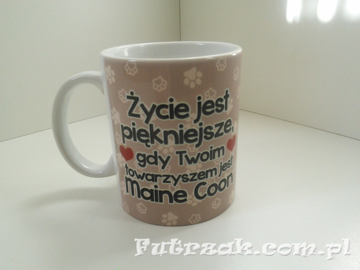 Kubek ceramiczny z motywem-Maine Coon Kubek ceramiczny z motywem-Maine Coon