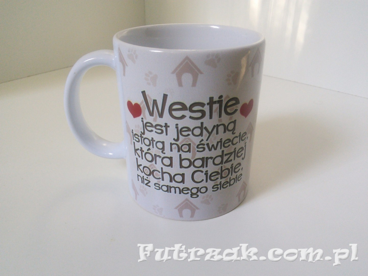 Kubek ceramiczny z motywem-Westie Kubek ceramiczny z motywem-Westie