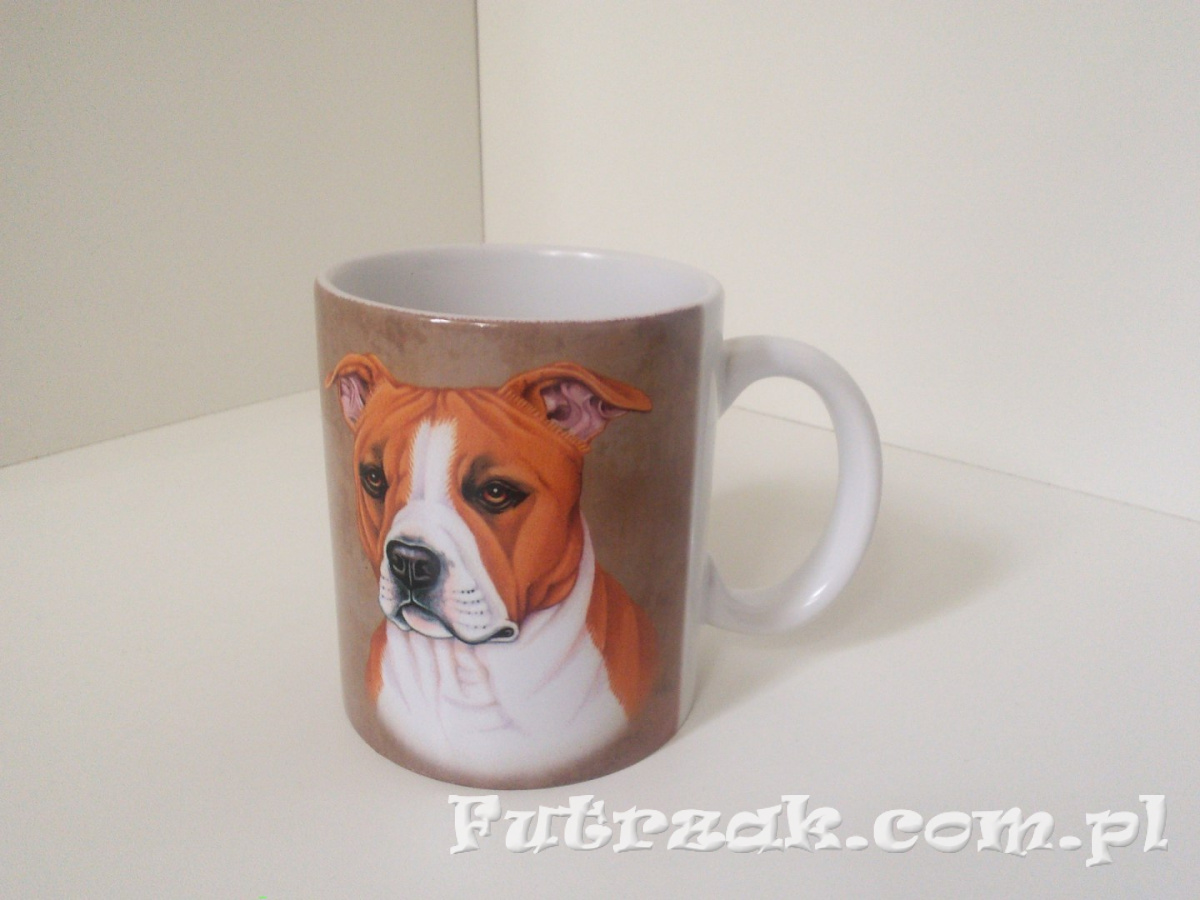 Kubek ceramiczny z motywem-Amstaff Kubek ceramiczny z motywem-Amstaff