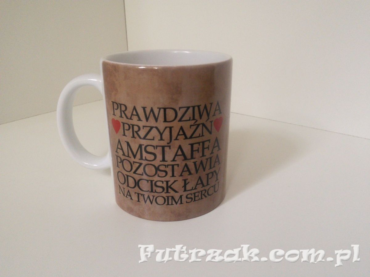Kubek ceramiczny z motywem-Amstaff Kubek ceramiczny z motywem-Amstaff