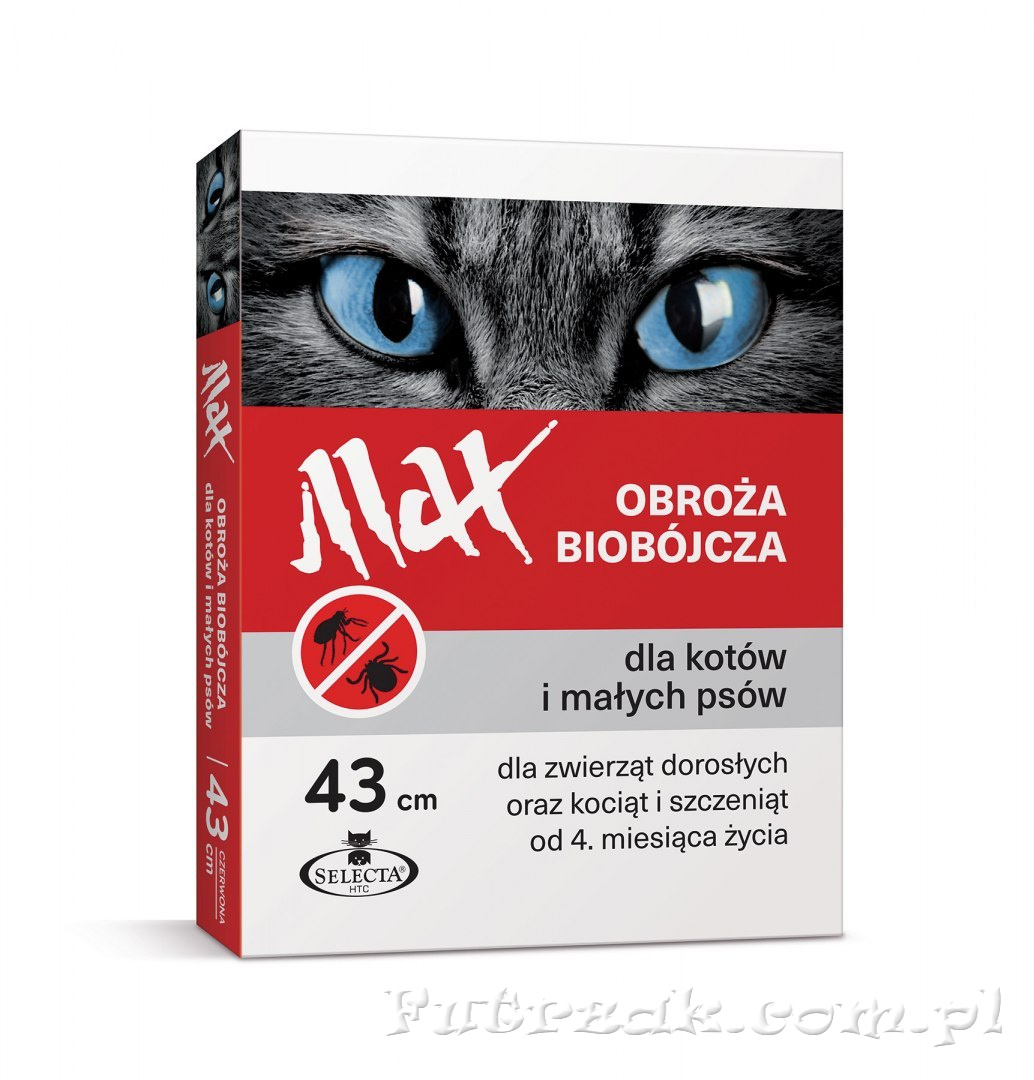Obroża biobójcza MAX dla psa i kota/43 cm Obroża biobójcza MAX dla psa i kota/43 cm