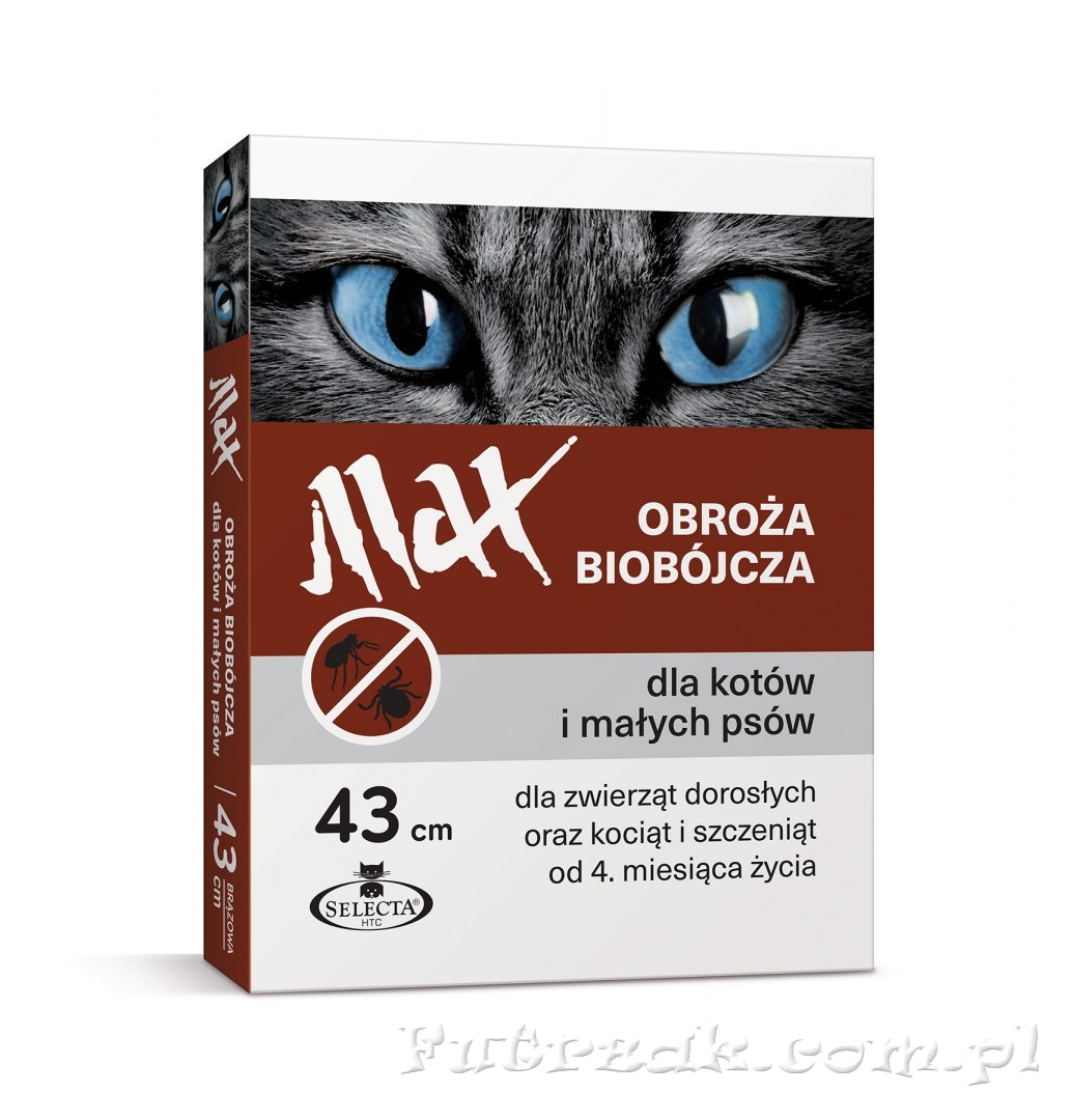 Obroża biobójcza MAX dla psa i kota/43 cm Obroża biobójcza MAX dla psa i kota/43 cm