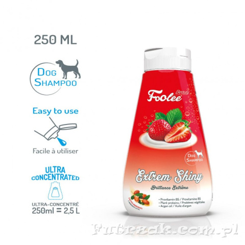 Szampon dla psów FoOlee Extrem Shiny/250 ml Szampon dla psów FoOlee Extrem Shiny/250 ml