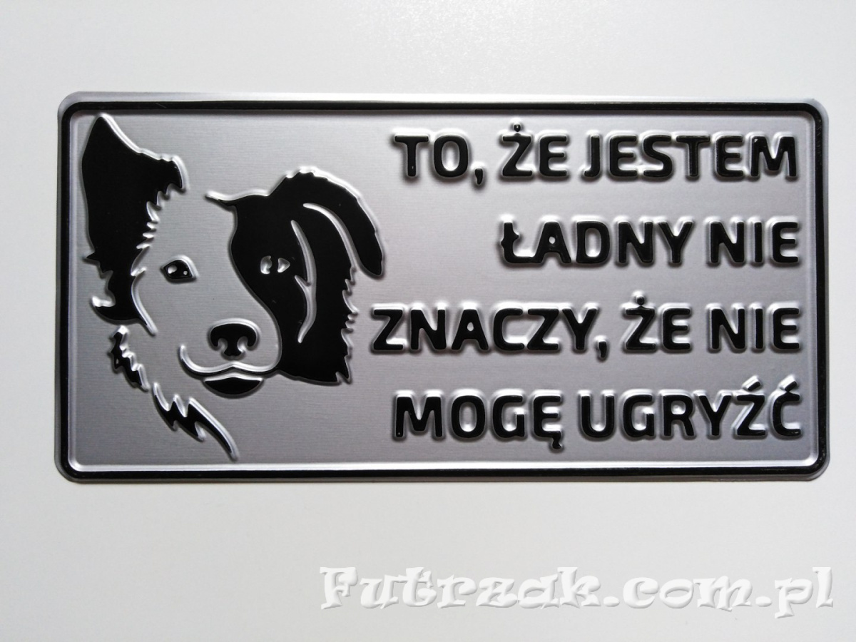 Tabliczka ostrzegawcza, metalowa-"TO, ŻE JESTEM..." Tabliczka ostrzegawcza, metalowa-"TO, ŻE JESTEM..."
