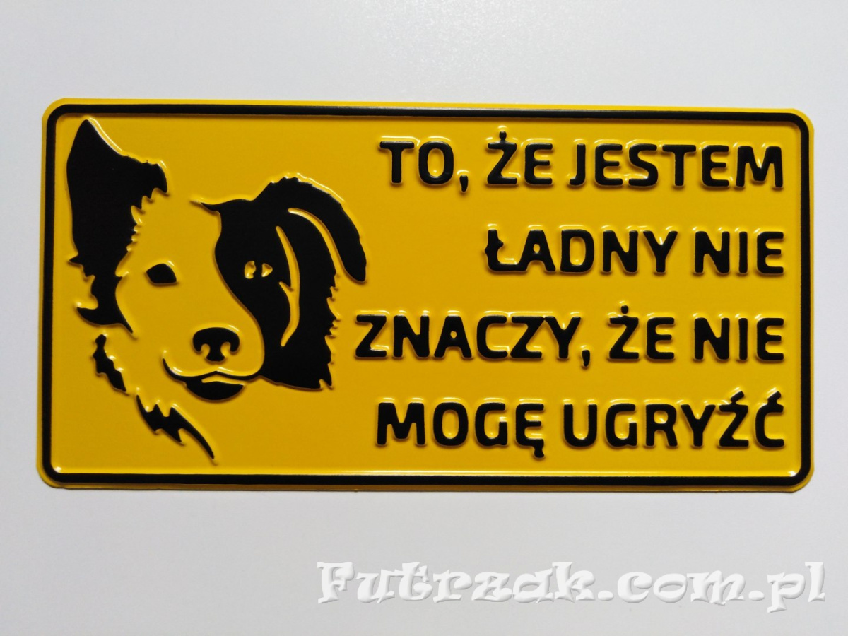Tabliczka ostrzegawcza, metalowa-"TO, ŻE JESTEM..." Tabliczka ostrzegawcza, metalowa-"TO, ŻE JESTEM..."