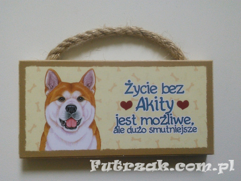 Tabliczka z magnesem-Akita