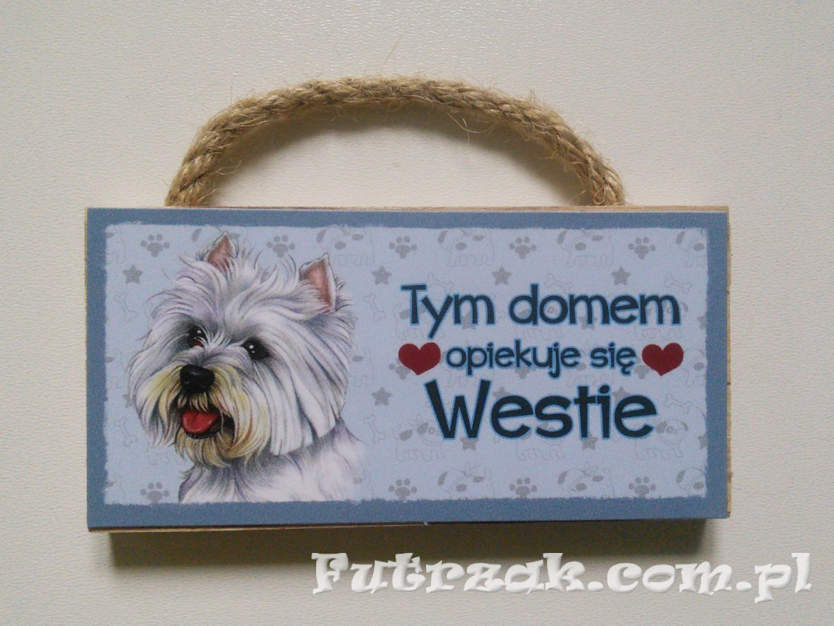 Tabliczka z magnesem-Westie Tabliczka z magnesem-Westie