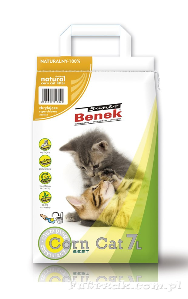 Żwirek kukurydziany Super Benek Corn Cat 7l Żwirek kukurydziany Super Benek Corn Cat 7l