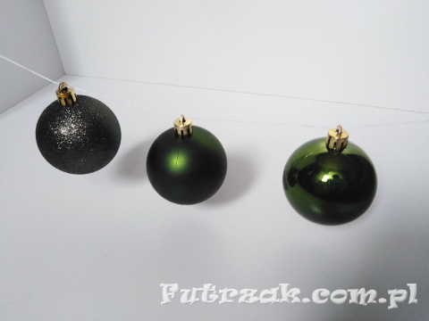Bombki plastikowe/zielone/tuba-12szt. Bombki plastikowe/zielone/tuba-12szt.