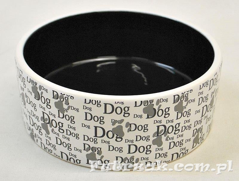 Miska ceramiczna z napisem Dog-Y2718 Miska ceramiczna z napisem Dog-Y2718