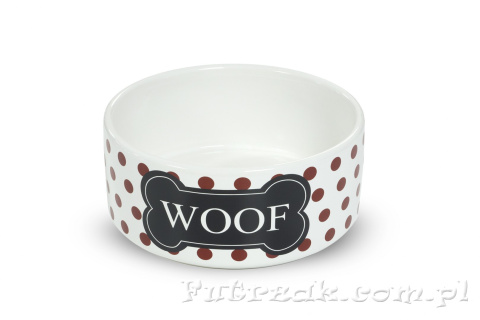 Miska ceramiczna z napisem WOOF-Y2736 Miska ceramiczna z napisem WOOF-Y2736