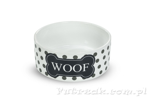 Miska ceramiczna z napisem WOOF-Y2734 Miska ceramiczna z napisem WOOF-Y2734