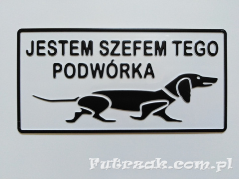 Tabliczka ostrzegawcza, metalowa-"JESTEM SZEFEM..." Tabliczka ostrzegawcza, metalowa-"JESTEM SZEFEM..."