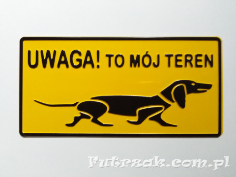 Tabliczka ostrzegawcza, metalowa-"TO MÓJ TEREN" Tabliczka ostrzegawcza, metalowa-"TO MÓJ TEREN"