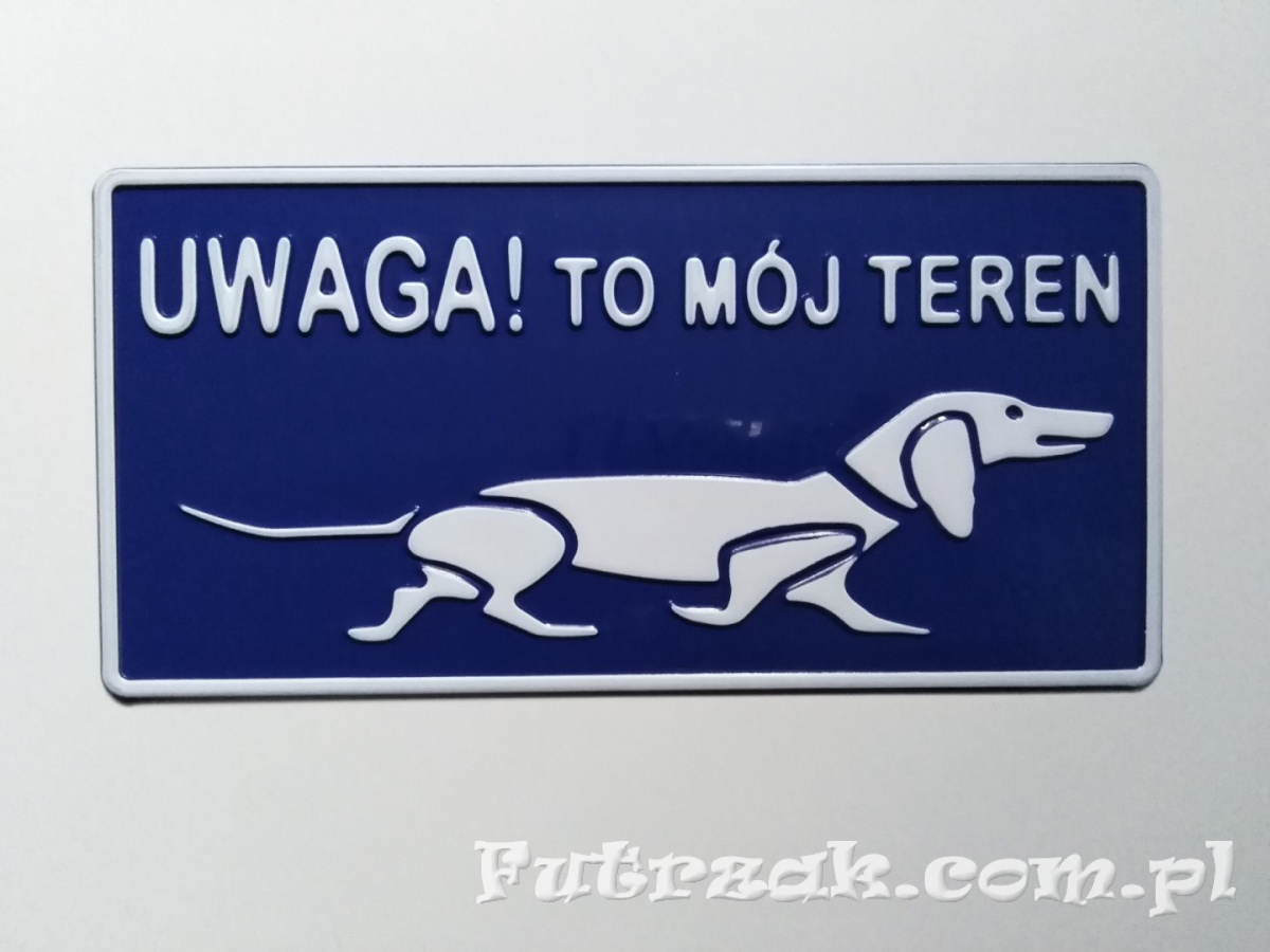 Tabliczka ostrzegawcza, metalowa-"TO MÓJ TEREN" Tabliczka ostrzegawcza, metalowa-"TO MÓJ TEREN"