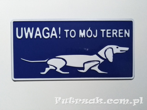 Tabliczka ostrzegawcza, metalowa-"TO MÓJ TEREN" Tabliczka ostrzegawcza, metalowa-"TO MÓJ TEREN"
